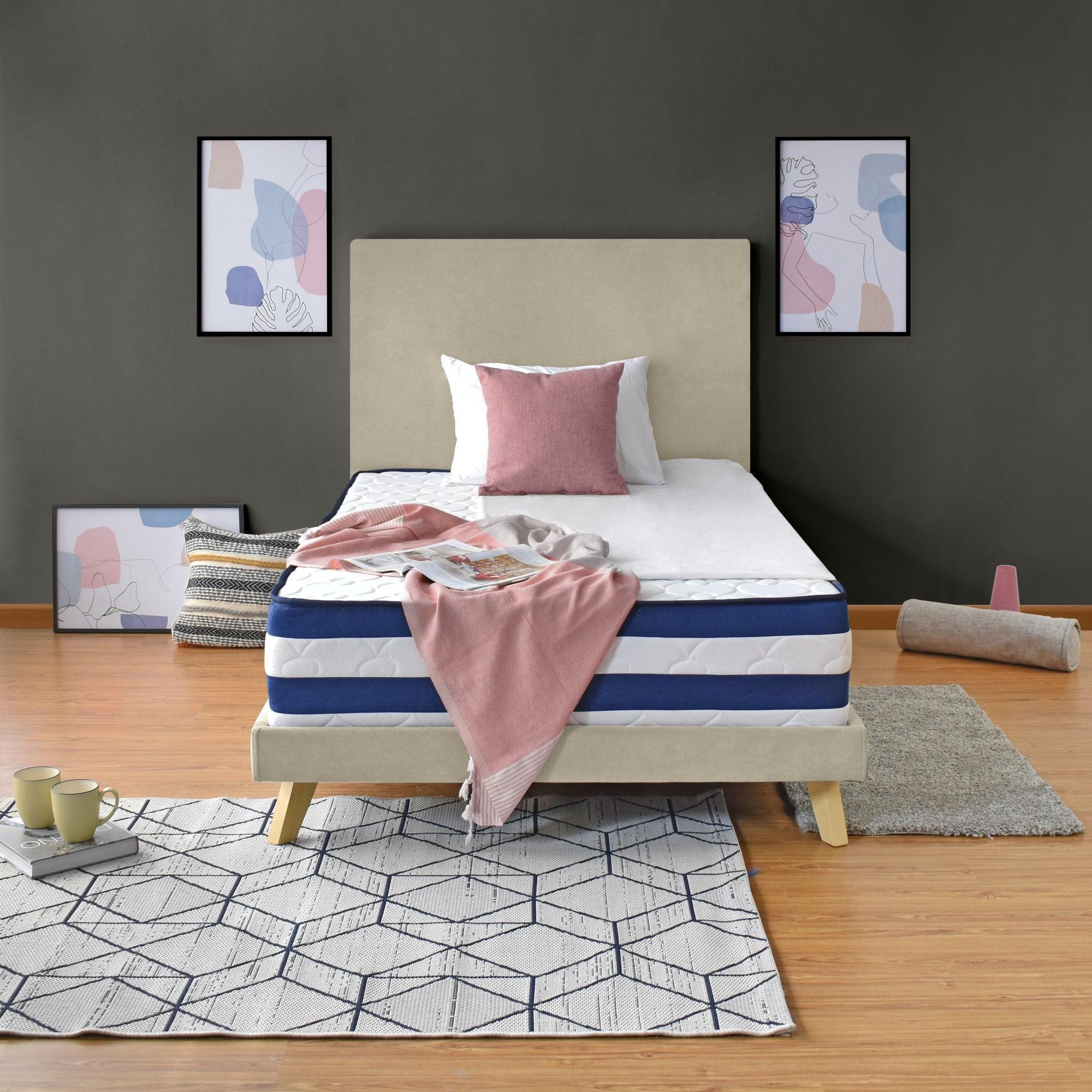 Colchon Venecia Semidoble 120 cm x 190 cm - Blanco - VIRTUAL MUEBLES
