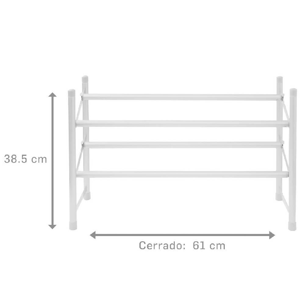 Zapatero de piso expandible Blanco - VIRTUAL MUEBLES