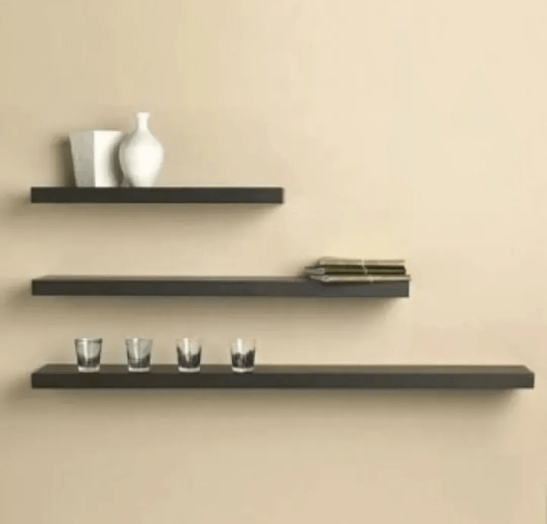 Set De 3 Repisas Lineales Flotantes Wengue - VIRTUAL MUEBLES