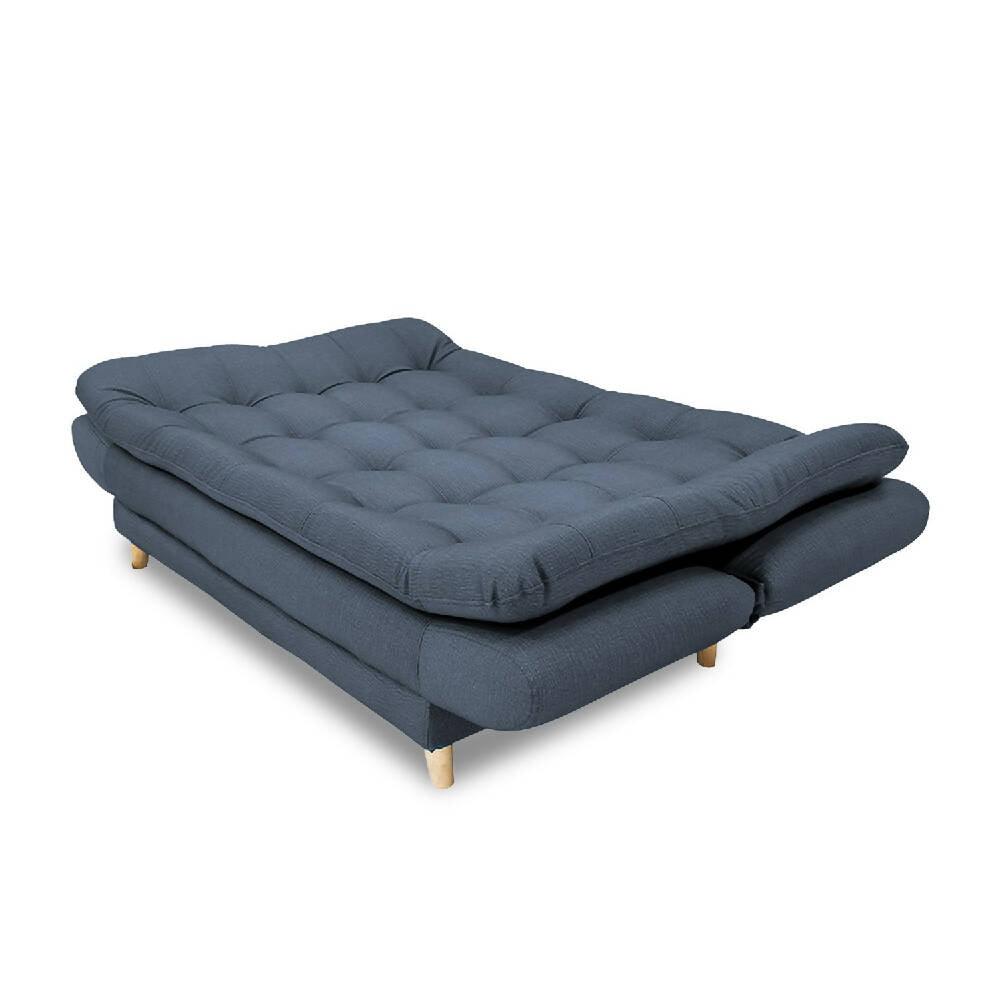 Sofá cama Damasco grafito antirasguño,patas de madera - VIRTUAL MUEBLES