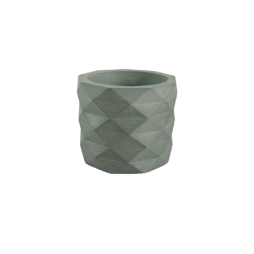 Matera Lira de Cemento 6x6.5 cm Verde Oliva - VIRTUAL MUEBLES