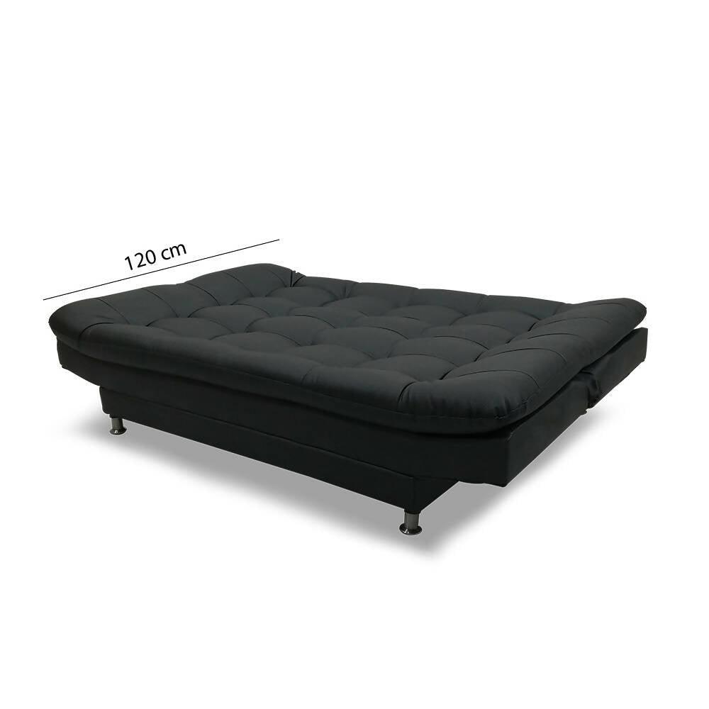 Sofá cama moltochic negro sintético antirasguño - VIRTUAL MUEBLES