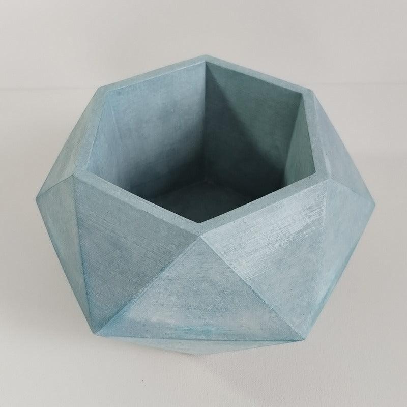 Matera Adara de Cemento 10.6x18x10.8 cm Azul Petróleo - VIRTUAL MUEBLES
