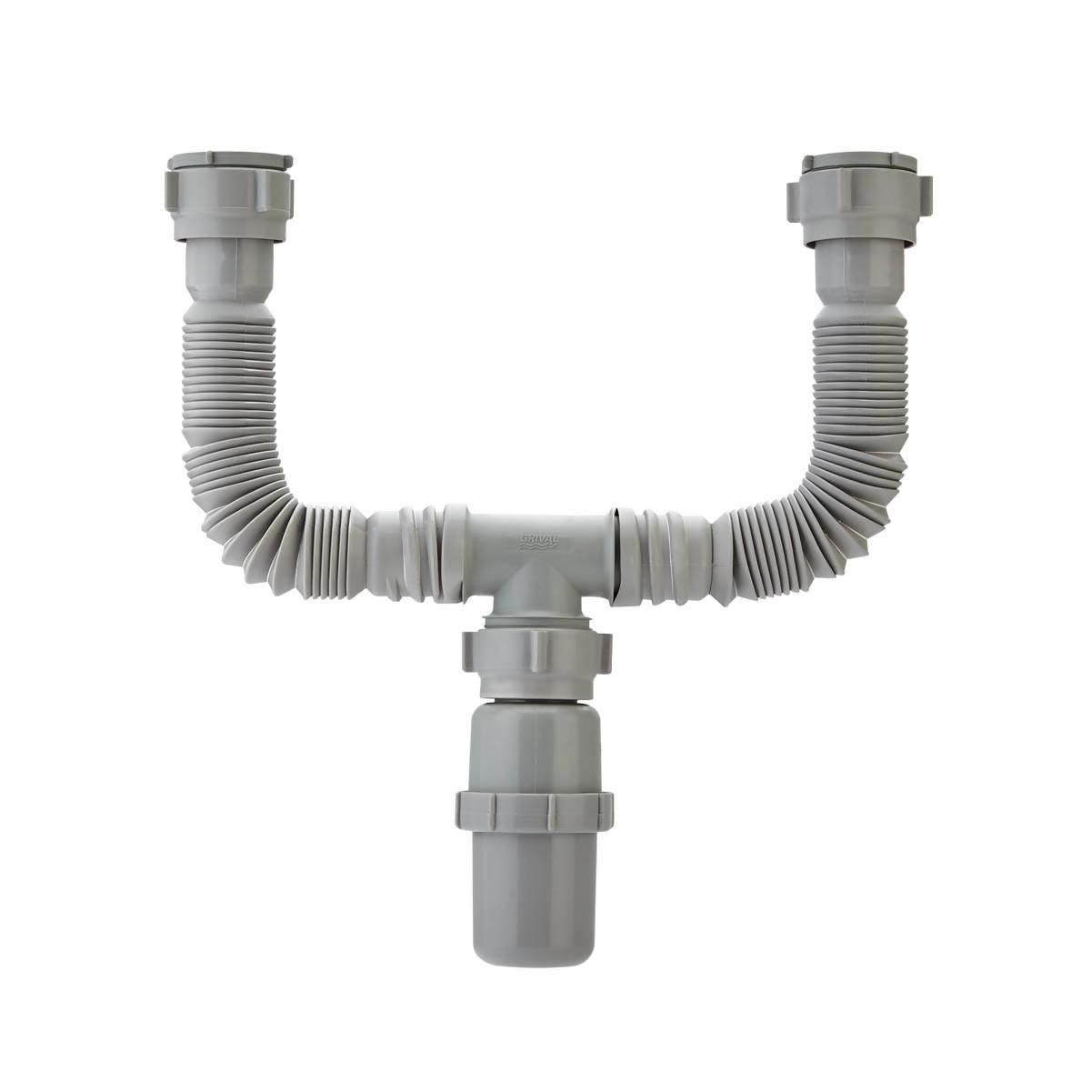 Sifón Botella Grival Flexible Doble - VIRTUAL MUEBLES