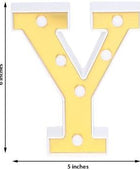 Efavormart Letras de marquesina dorada 3D de 6 pulgadas, 5 letras LED - VIRTUAL MUEBLES