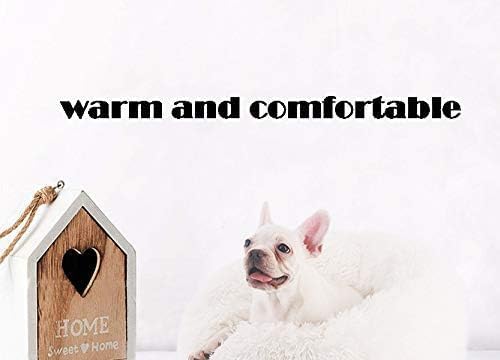 BODISEINT Moderna cama redonda de felpa suave para gatos o perros pequeños,