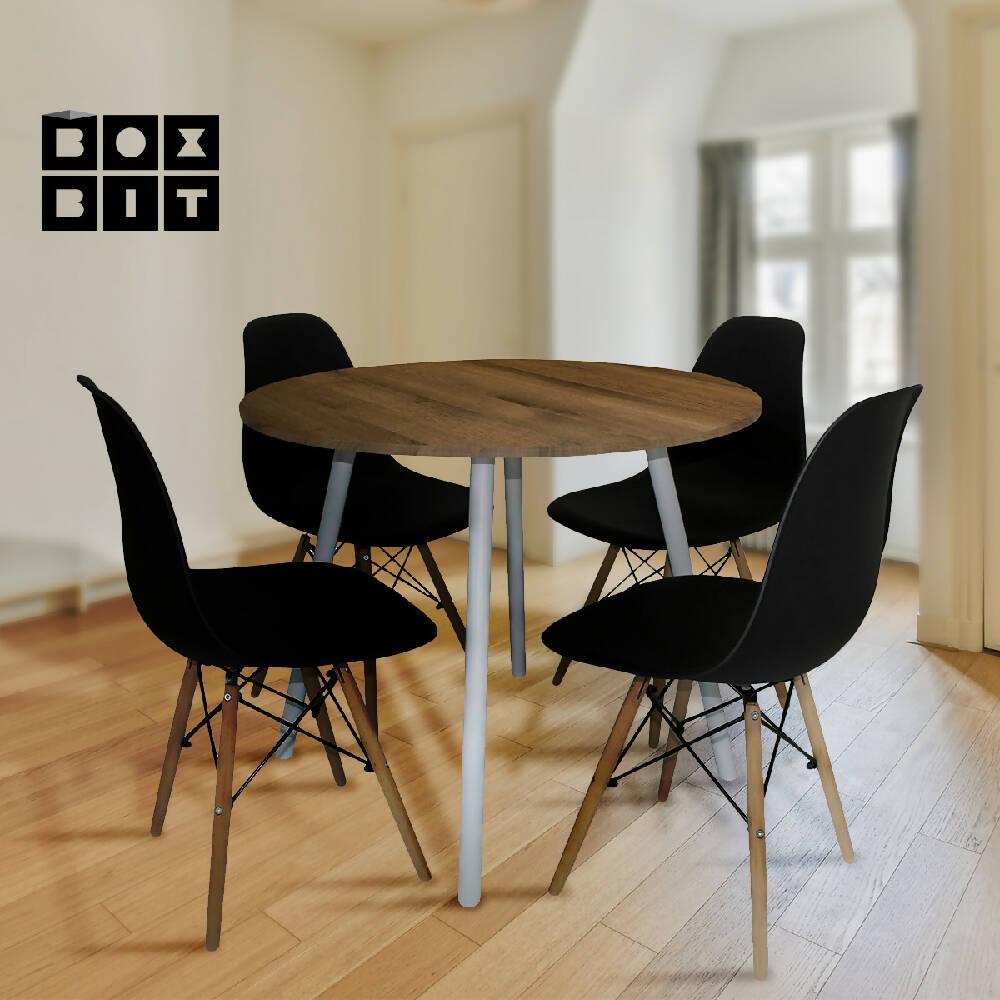 Kit por 4 sillas Eames Patas En Madera para comedor, sala, restaurante –  VIRTUAL MUEBLES