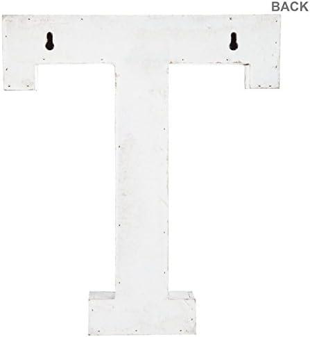 Decoración de pared de alfabeto Letra de monograma de pie, color blanco - VIRTUAL MUEBLES