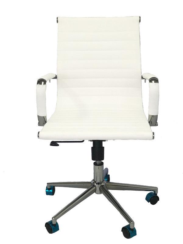 Kit Por 2 Silla Para Oficina Escritorio Gerencial OR -3301 Baja Blanca - VIRTUAL MUEBLES