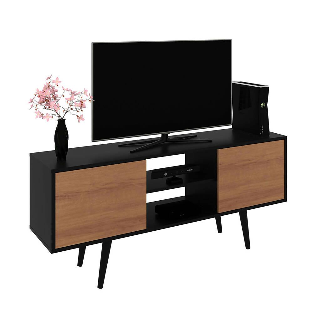 Mesa para TV Ecuador Negro/Almendra - VIRTUAL MUEBLES