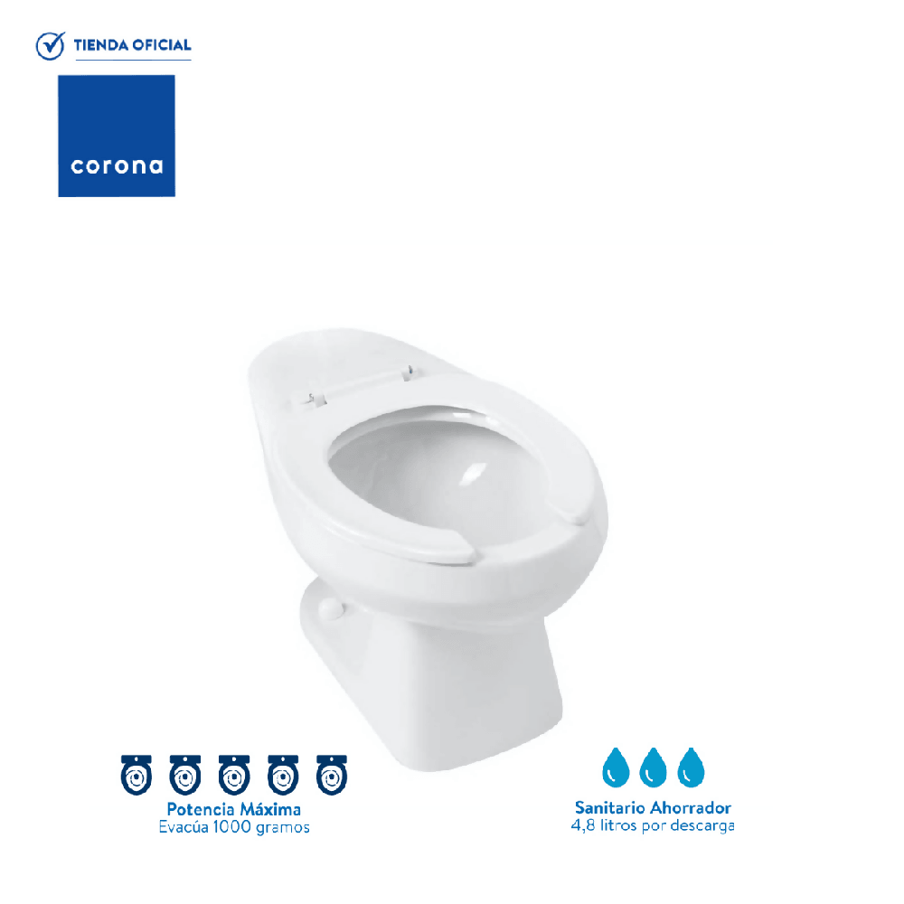 Kit Taza Báltica Plus Entrada Posterior Fluxómetro De Sensor - VIRTUAL MUEBLES
