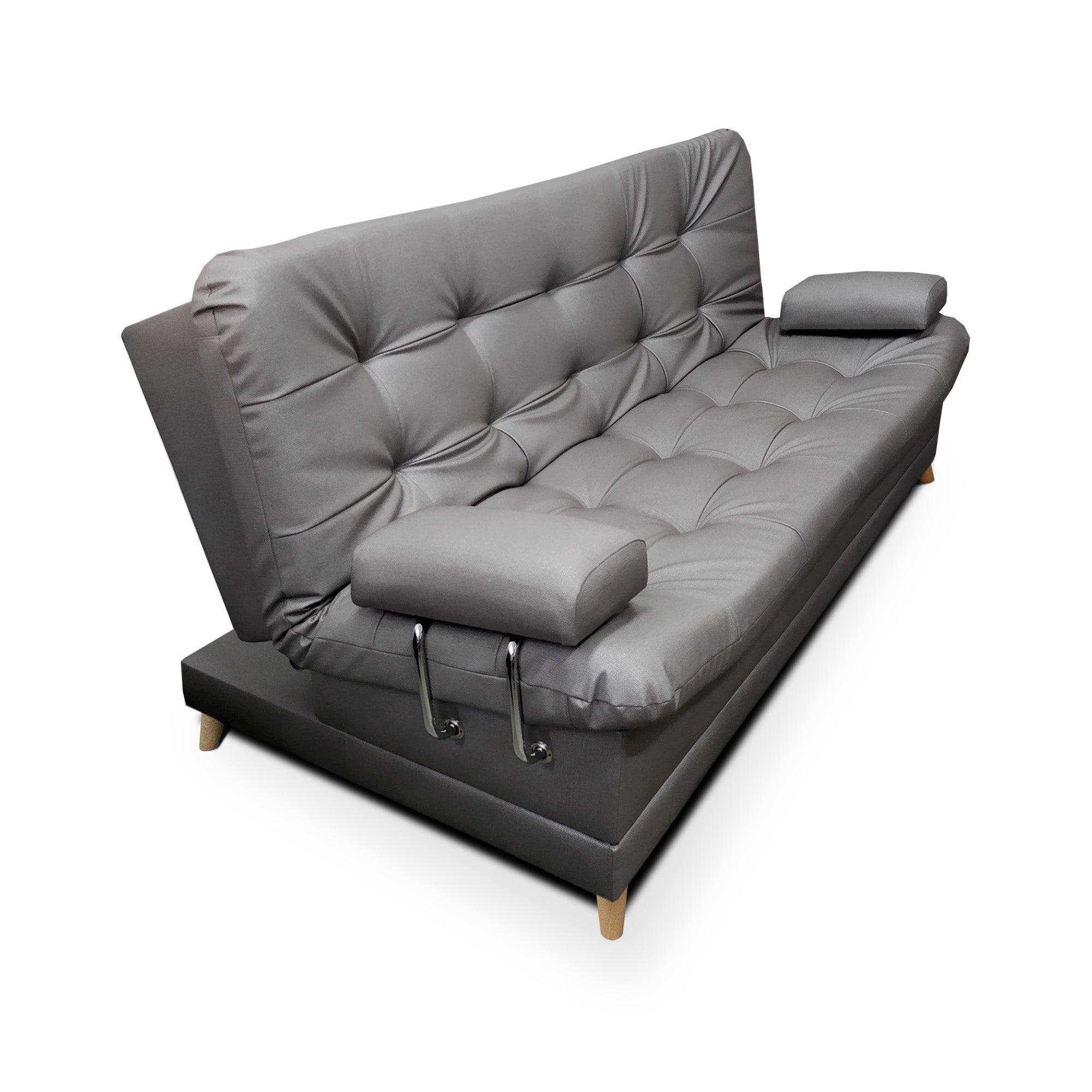 Sofacama Dolce 3 posiciones Antirasguño Gris - VIRTUAL MUEBLES