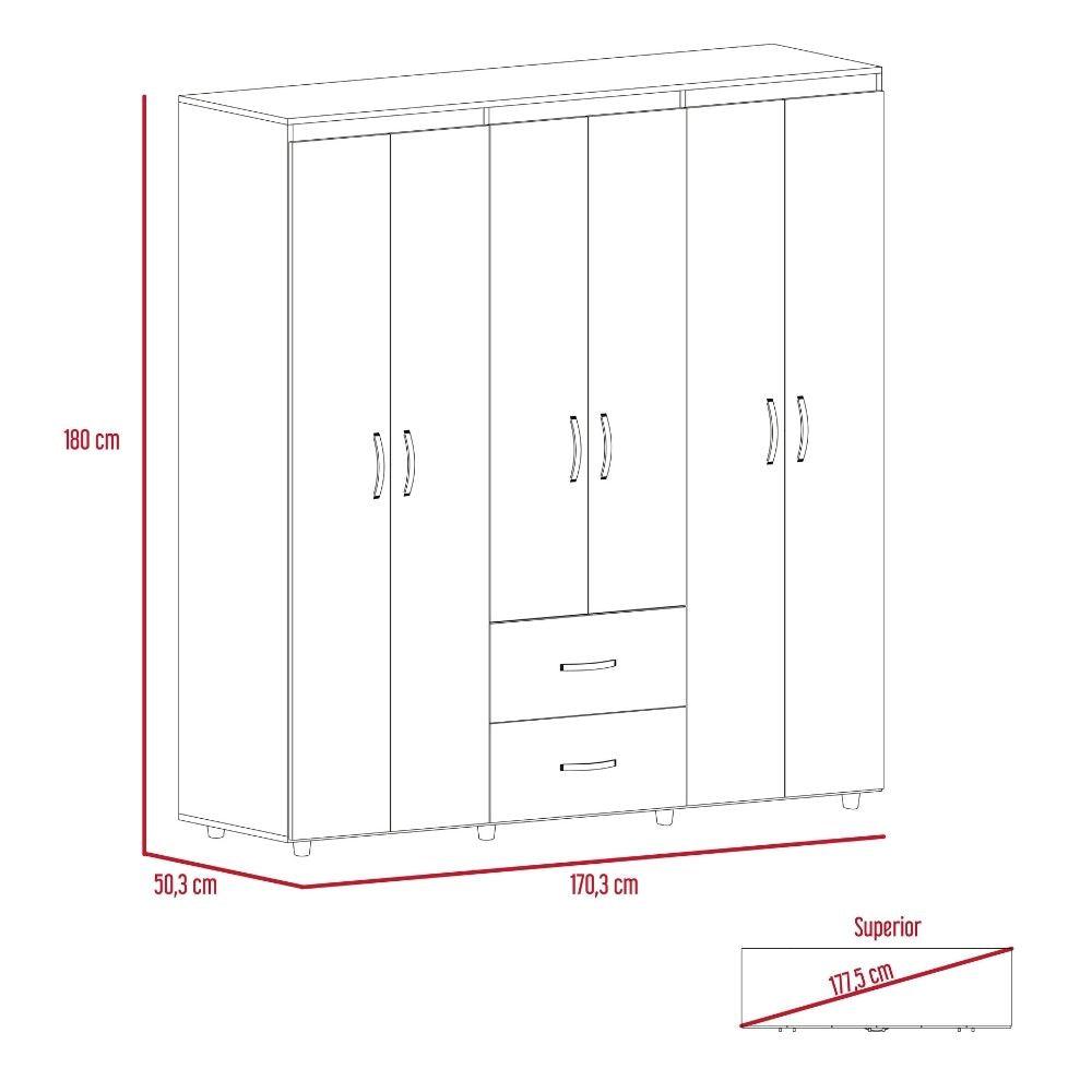 Combo para Habitación Indiana, incluye Closet y Mesa de Noche.