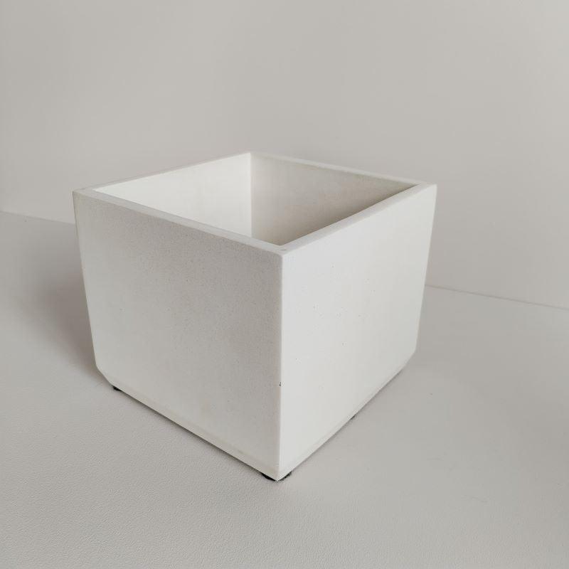 Matera Eloisa de Cemento 15x15x15 cm Blanco - VIRTUAL MUEBLES