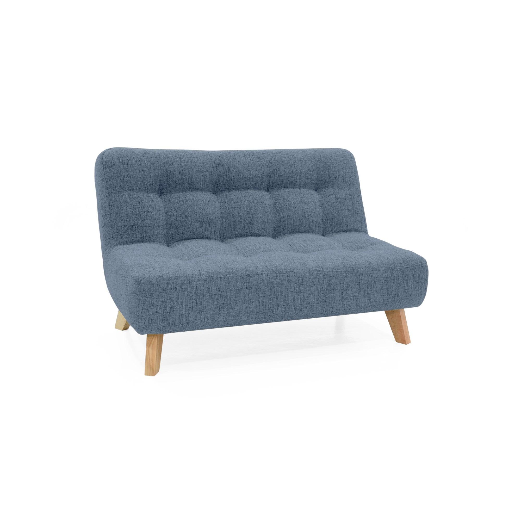 Sofa Navara 2 Puestos Tela Poliester Indigo - VIRTUAL MUEBLES