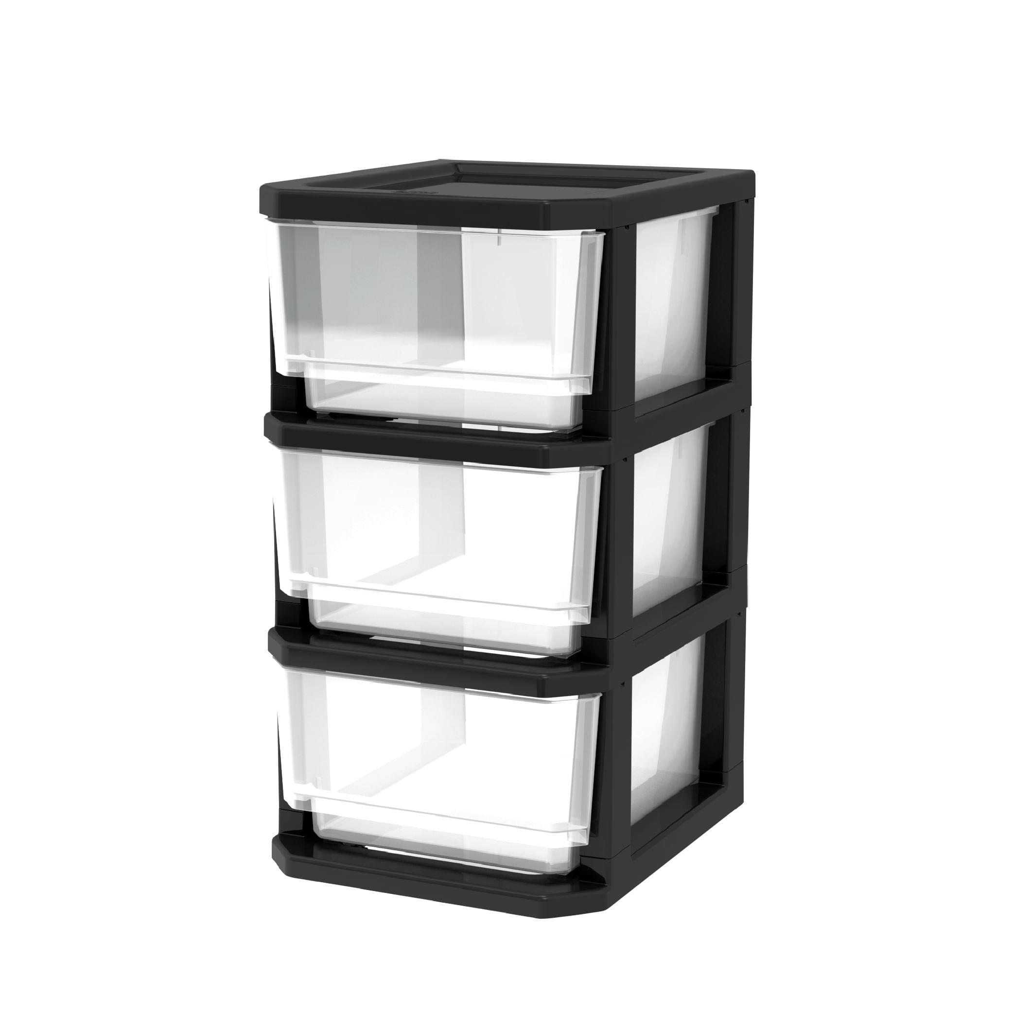 Cajonera Grande x3 SR Negro-Natural - VIRTUAL MUEBLES