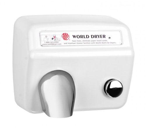 World Dryer DA5-974 Secador de manos con botón pulsador de 115 voltios, secador - VIRTUAL MUEBLES