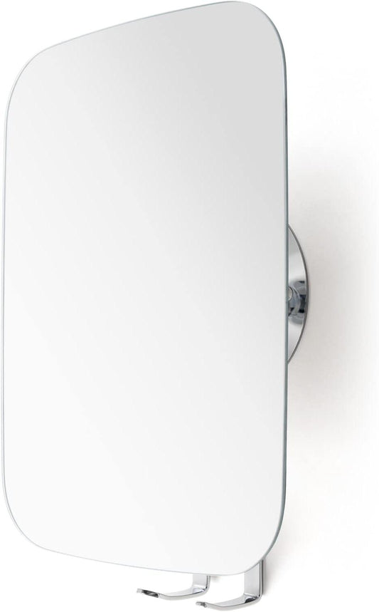ToiletTree Products Espejo de ducha LED de lujo sin niebla con escobilla de  goma antivaho – Espejo de afeitar ajustable con escobilla de goma – a