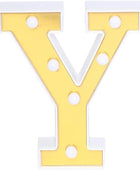 Efavormart Letras de marquesina dorada 3D de 6 pulgadas, 5 letras LED - VIRTUAL MUEBLES