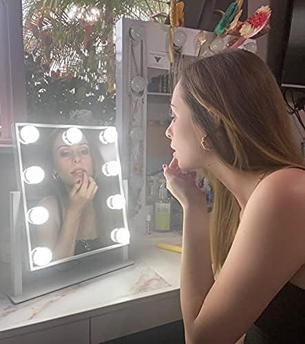Espejo de tocador con luces, espejo de maquillaje con luces, 3 modos de - VIRTUAL MUEBLES