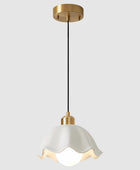 Fulesi Mini lámpara colgante retro de onda blanca pantalla de cerámica estilo
