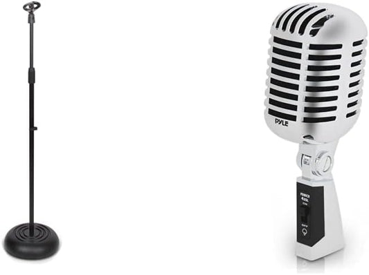 Pyle Micrófono vocal clásico retro dinámico, micrófono cardioide unidireccional