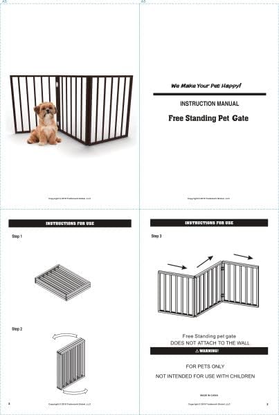 PETMAKER Pet Gate - Puerta para perros para puertas, escaleras o casa -  Independiente, plegable, estilo acordeón, valla de madera de interior para