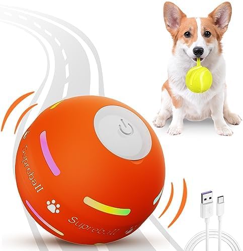 Juguetes interactivos de pelota para perro, juguetes de bola rodante automático