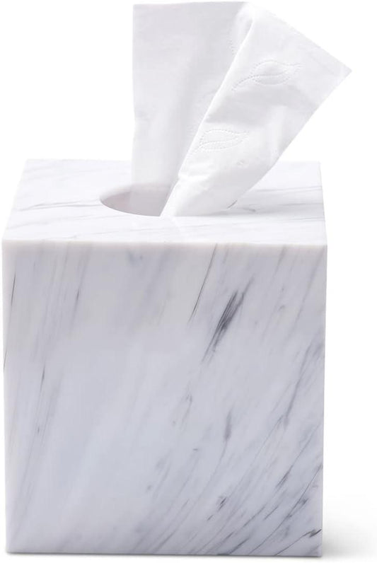 Caja de pañuelos para caja de pañuelos cuadrado acrílico mármol cuadrado - VIRTUAL MUEBLES