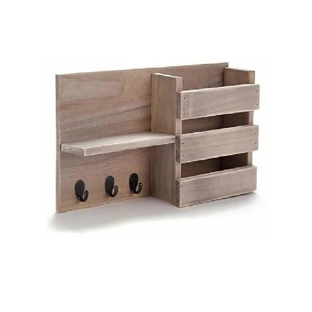 Repisa Organizador Correo Portallaves Madera Natural - VIRTUAL MUEBLES