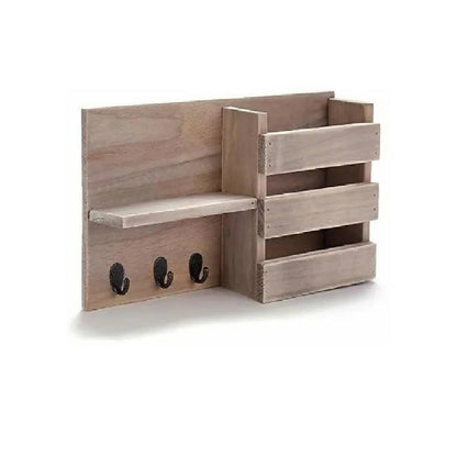 Repisa Organizador Correo Portallaves Madera Natural - VIRTUAL MUEBLES