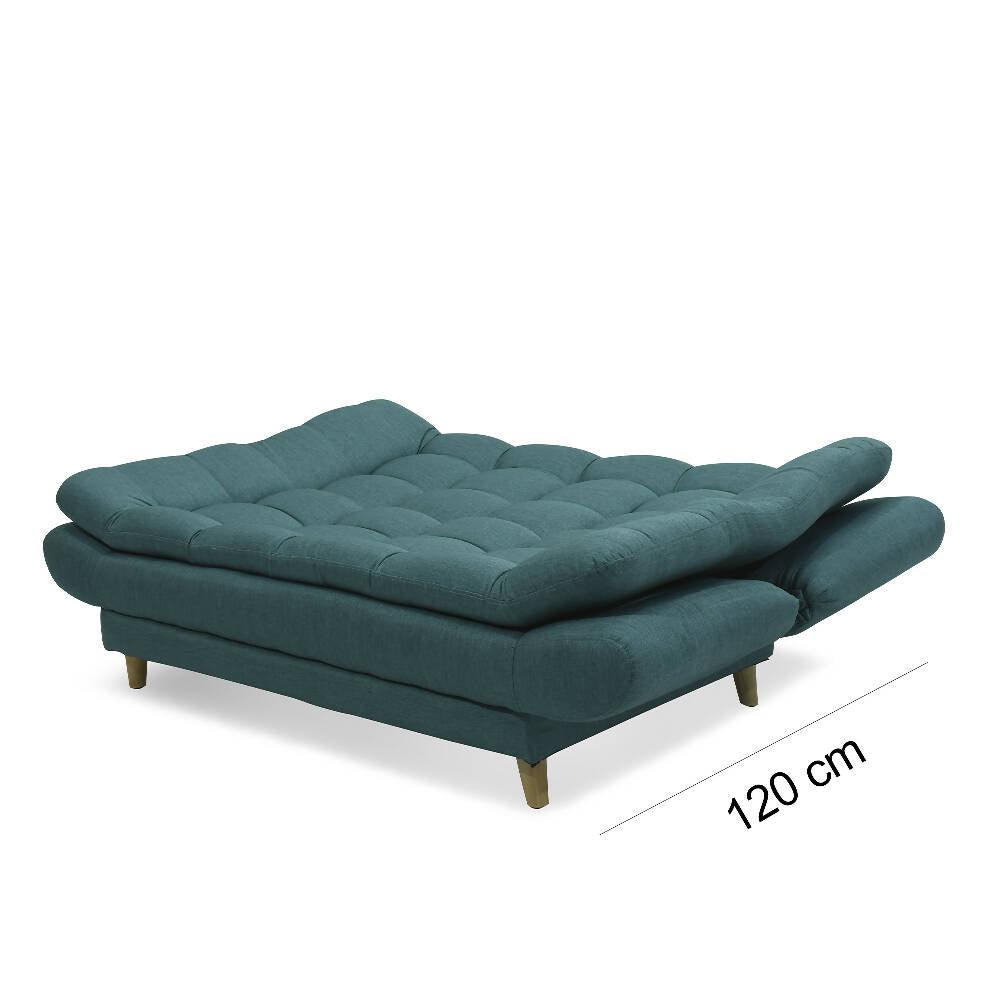 Sofá cama Damasco turquesa antirasguño - VIRTUAL MUEBLES