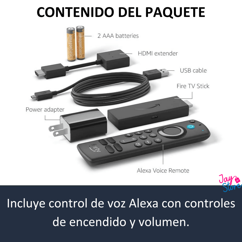 Amazon Fire TV Stick 4K Ultra HD Alexa Control Voz - Convertidor a Smart TV