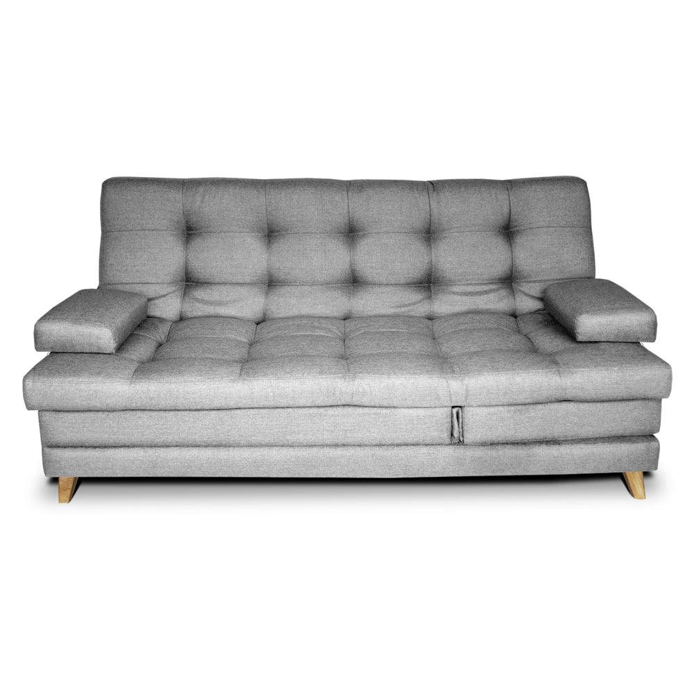 Sofacama Balmain Multifuncional Tela Gris - VIRTUAL MUEBLES