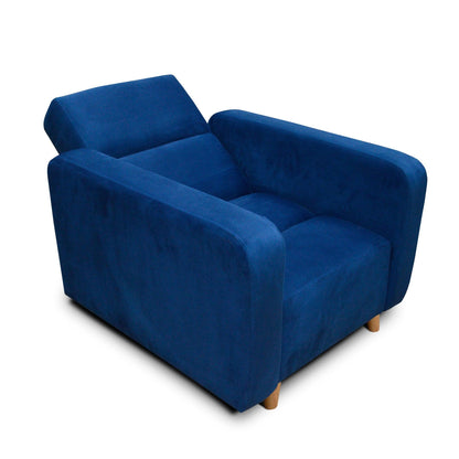 Silla Clic Clac Úngaro tela azul - VIRTUAL MUEBLES