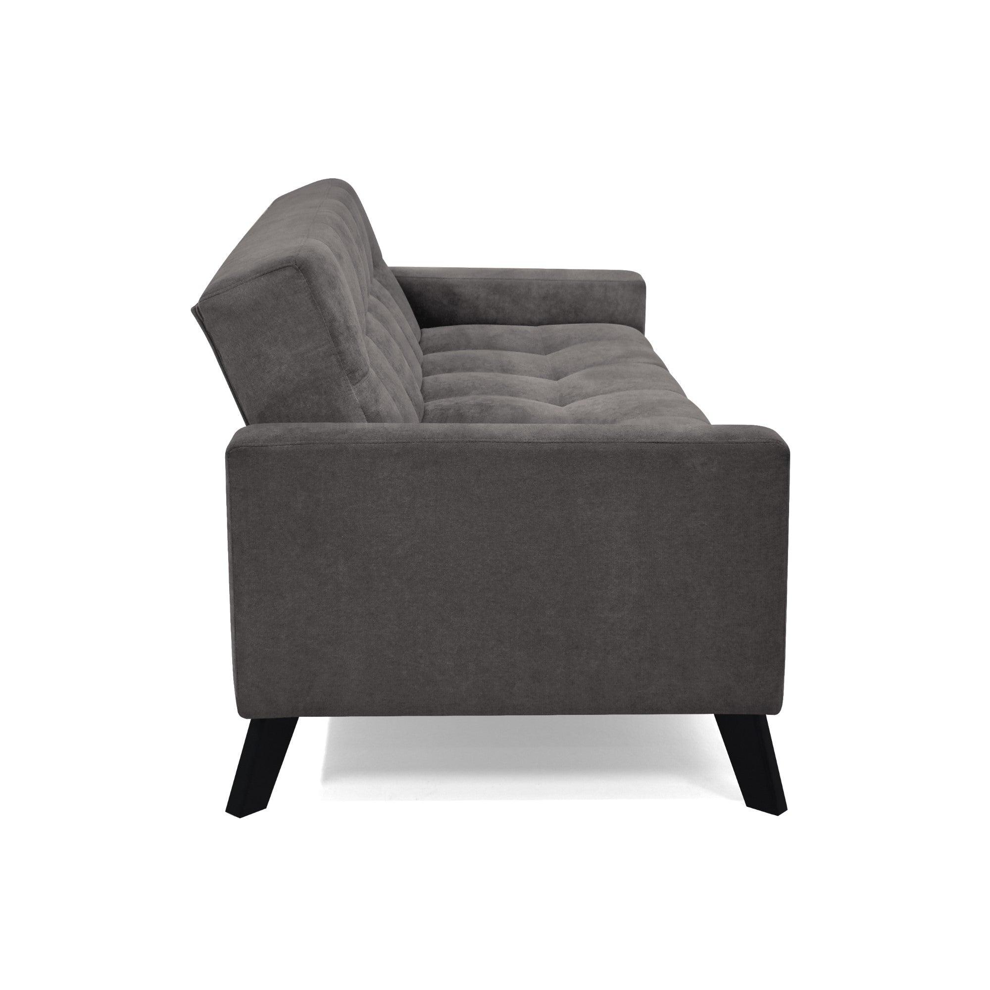 Sofa Cama Sahara Reclinable 3 Posiciones 206x90x82 Tela Gris