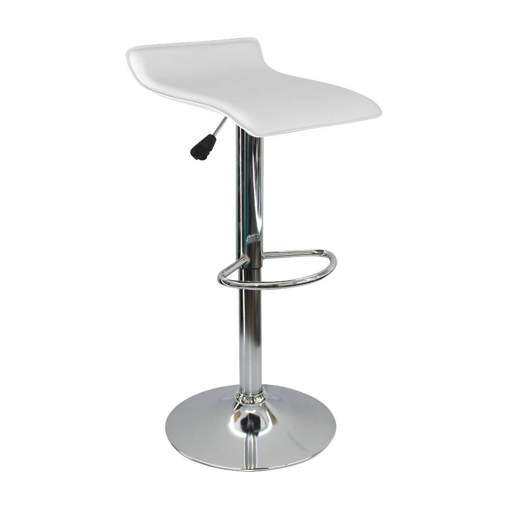 Kit por 3 Silla Tapizada Lisa Tipo Bar - Blanca