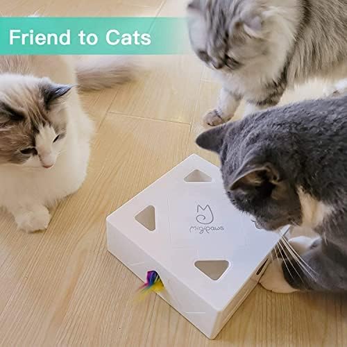 Migipaws Juguetes para gatos, automáticos interactivos de 7 agujeros para