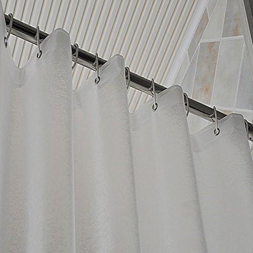 Cortina de ducha esmerilada, cortina de ducha extra larga EVA, 72 x 78 -  VIRTUAL MUEBLES