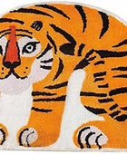 Tapetes antideslizantes con forma de tigre de dibujos animados para dormitorio, - VIRTUAL MUEBLES