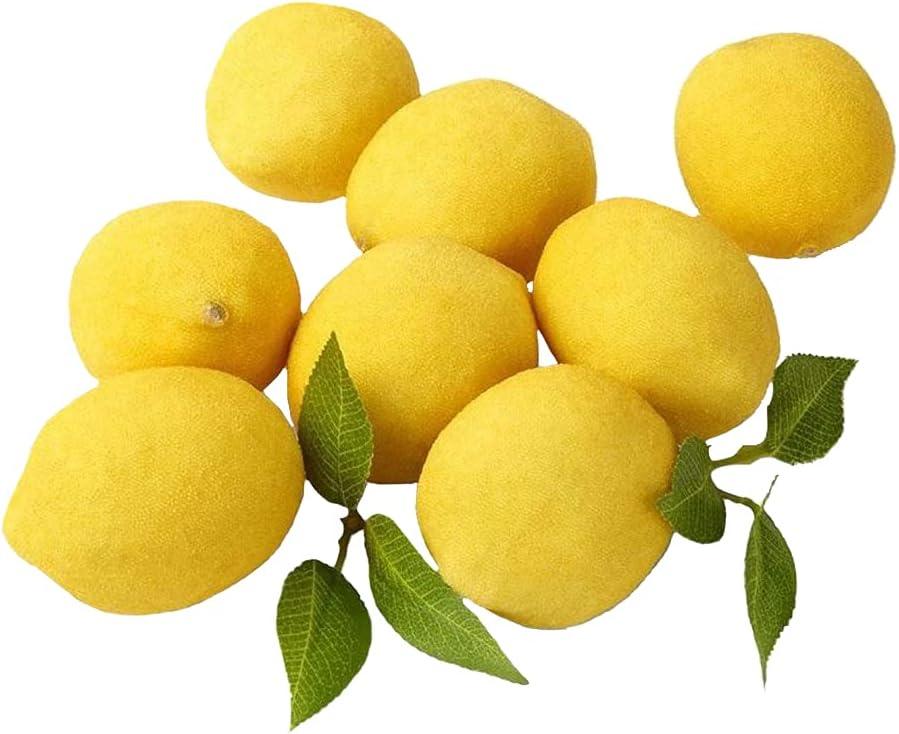 Limones decorativos de aspecto real con hojas sueltas, limones sintéticos para - VIRTUAL MUEBLES