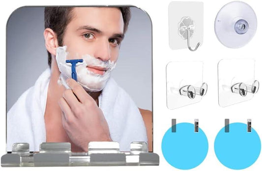 Espejo de afeitar de baño sin niebla de 5.4 x 5.1 pulgadas con soporte - VIRTUAL MUEBLES