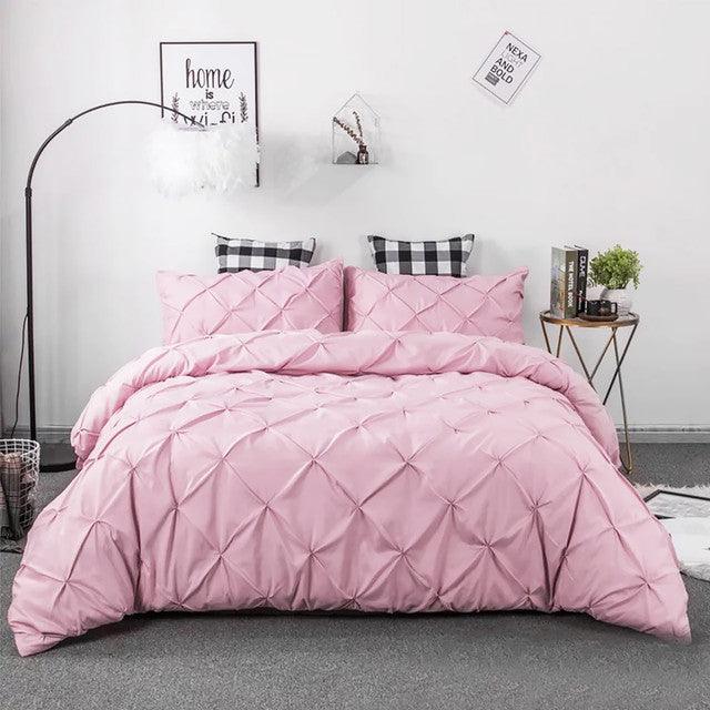 Duvet Pinch + Plumon + Fundas + Cojines Rosado Semidoble - VIRTUAL MUEBLES