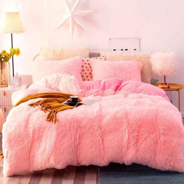 Edredon Felpa Plus Ovejero Rosado King - VIRTUAL MUEBLES