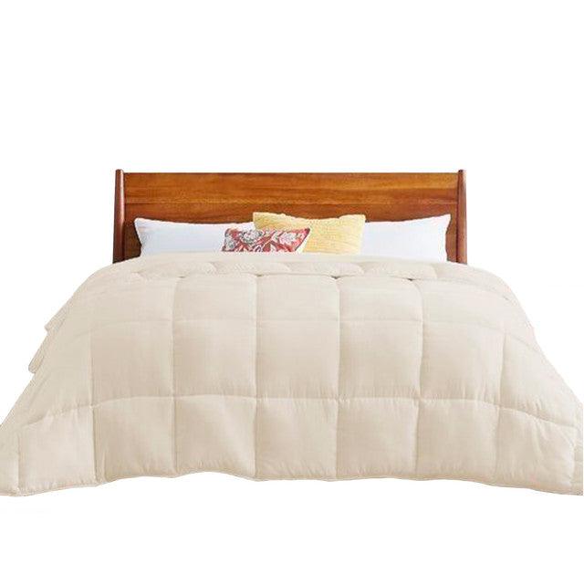 Edredon Bicolor Mas Fundas Y Cojines Blanco / Crudo Doble - VIRTUAL MUEBLES