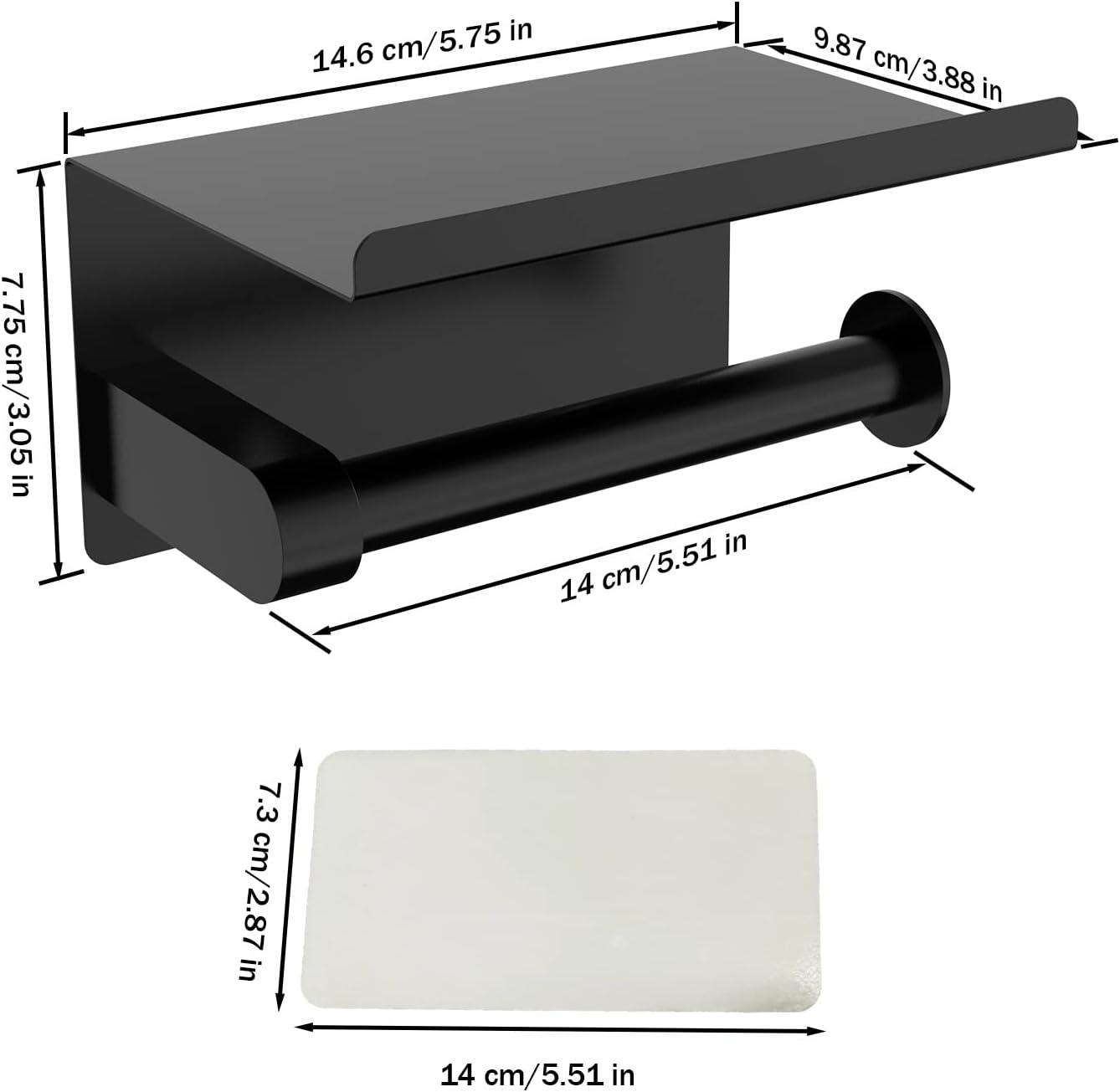 Soporte para papel higiénico negro - VIRTUAL MUEBLES