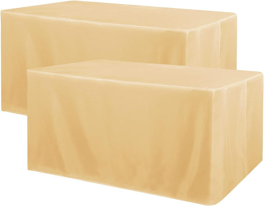 Paquete de 2 manteles para mesas rectangulares de 6 pies, resistente al agua,