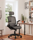 Silla de oficina ergonómica de malla, silla de escritorio con respaldo alto,