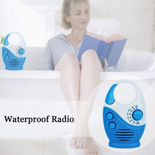 Radio de ducha, botón AMFM, radio de baño con mango superior, impermeable, - VIRTUAL MUEBLES