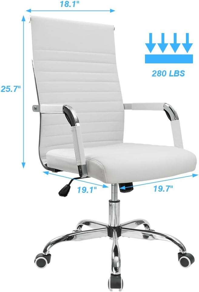  Furmax Silla ejecutiva de oficina con respaldo alto, ajustable,  silla de escritorio para el hogar, silla giratoria para computadora, de  piel sintética con soporte lumbar : Productos de Oficina